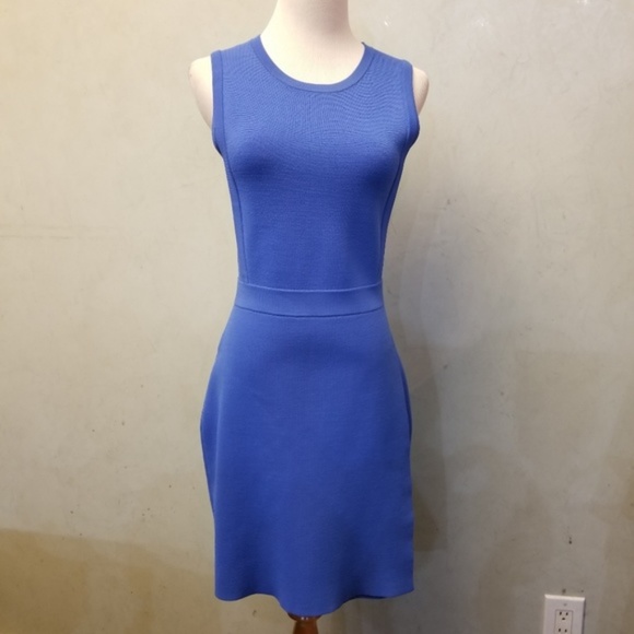 A.L.C blue sweater mini sleeveless dress women's size Medium (149) - Picture 4 of 7